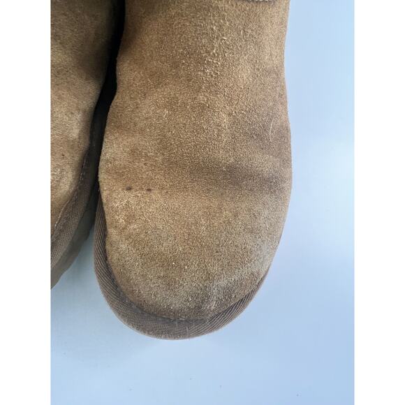 Ugg Classic Mini II Print Boots Mens Size 7 Brown Chestnut Suede Sheepskin Y2K - Picture 7 of 11